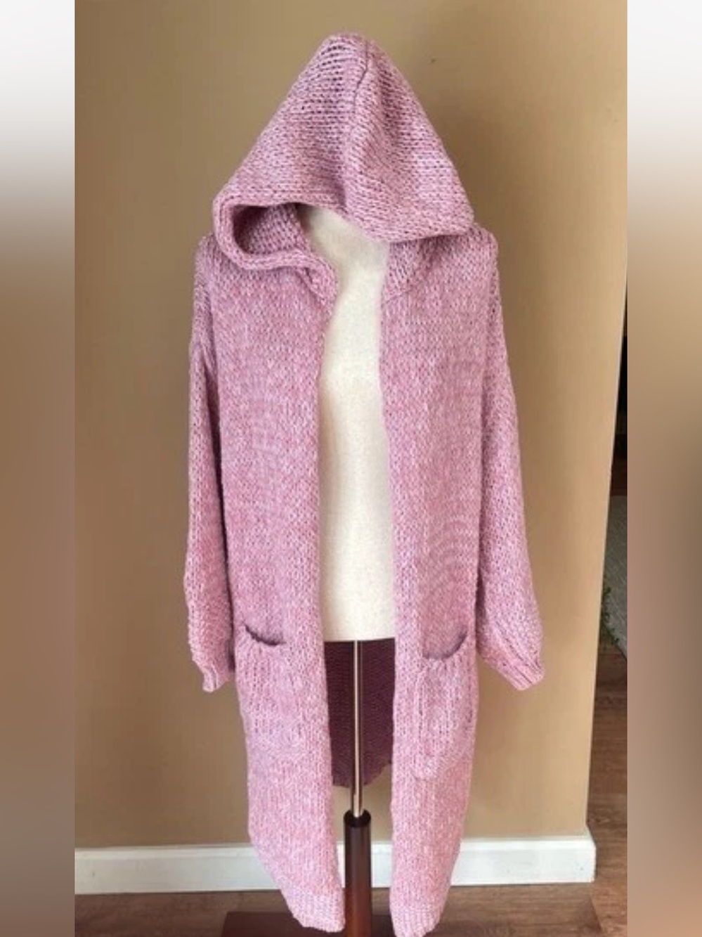 Free People Crofter Cardigan Mineral Pink XL